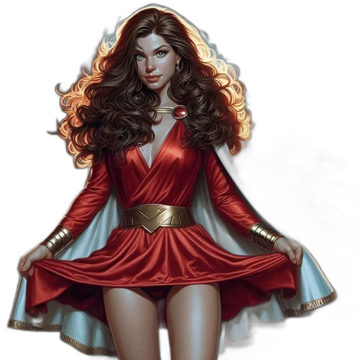 dress, jewelry, comic book art, fantasy art transparent PNG cut-out