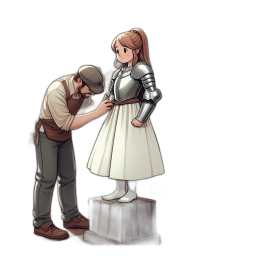 dress, robot, sword, weapon transparent PNG cut-out