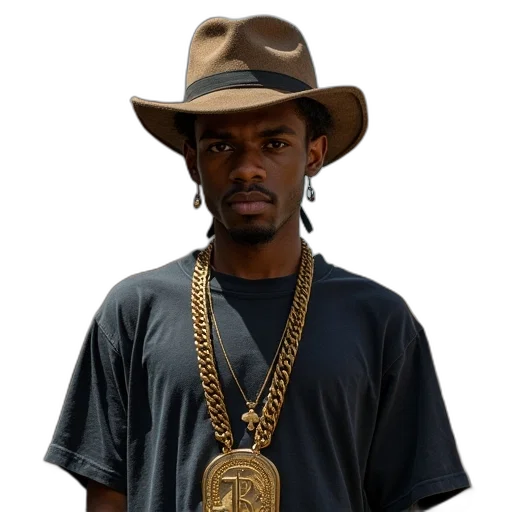 hat, jacket, staff, jewelry transparent PNG cut-out