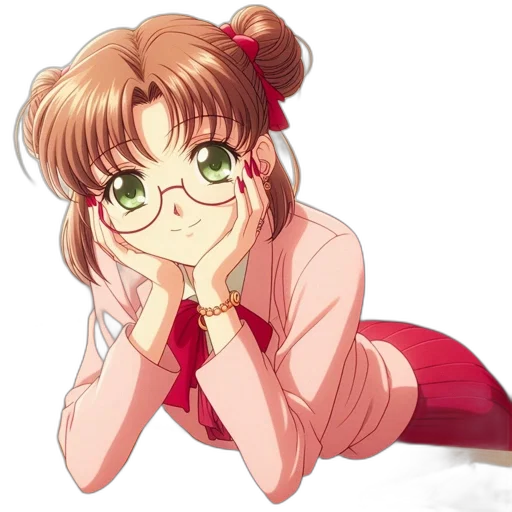 anime, cartoon, vaporwave, pixel art transparent PNG cut-out