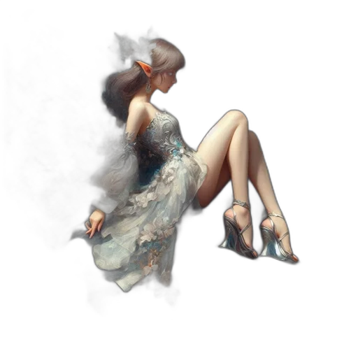 dress, shoes, jewelry, robot transparent PNG cut-out