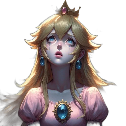 crown, dress, face, staff transparent PNG cut-out