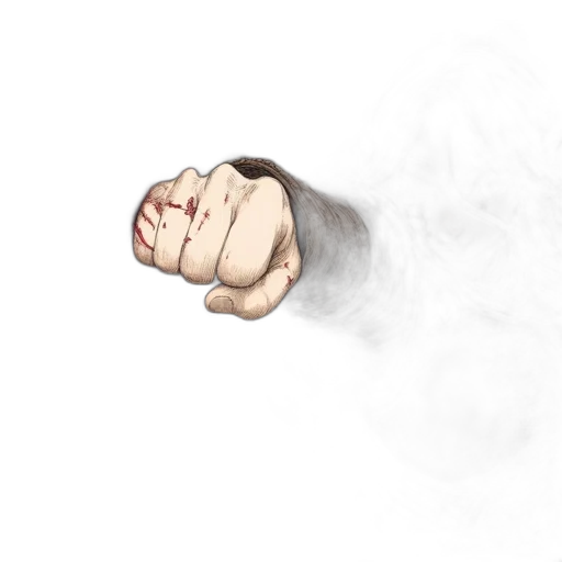 weapon, staff, jacket, hair transparent PNG cut-out
