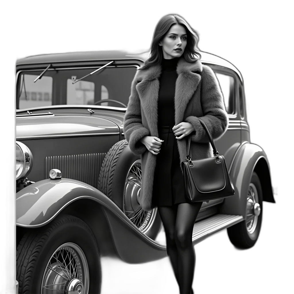 car, jacket, photorealistic, comic book art transparent PNG cut-out