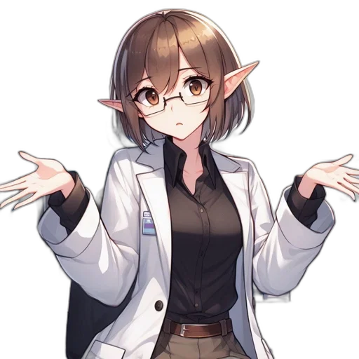 staff, jacket, creature, weapon transparent PNG cut-out