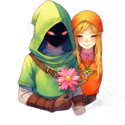 flower, mask, weapon, staff transparent PNG cut-out