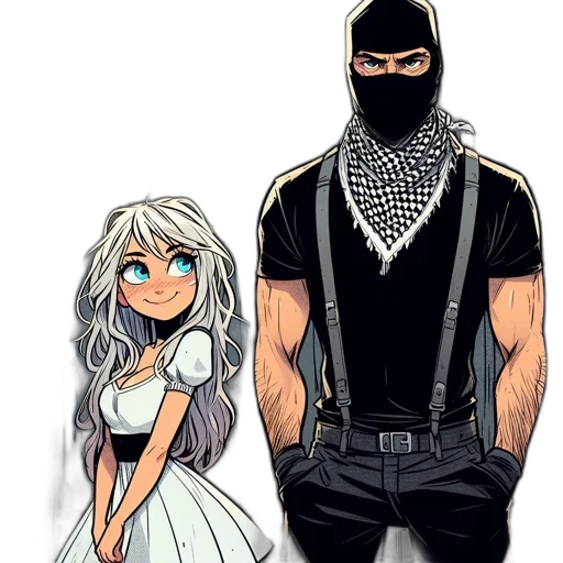 mask, dress, weapon, sword transparent PNG cut-out