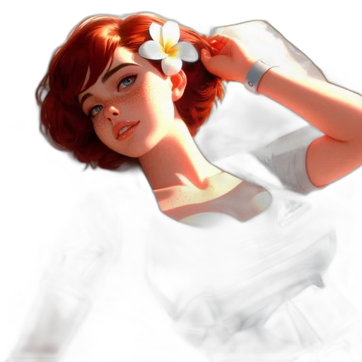 dress, flower, photorealistic, concept art transparent PNG cut-out