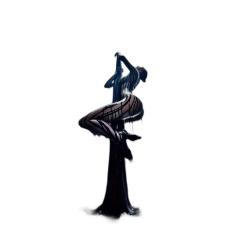 dress, shoes, staff, creature transparent PNG cut-out