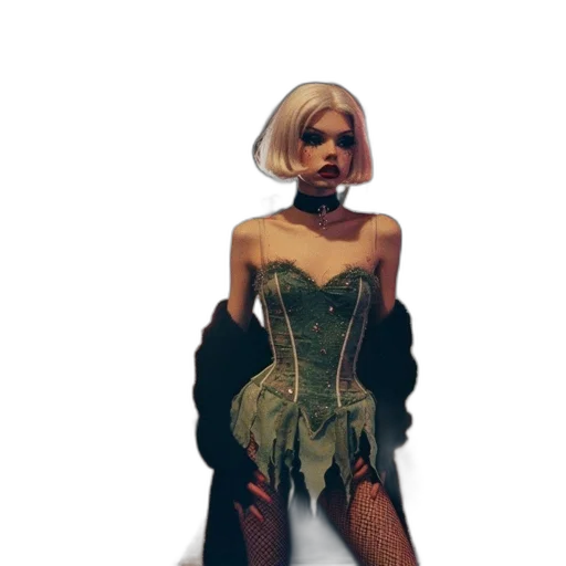 dress, concept art, 3d render, cyberpunk transparent PNG cut-out
