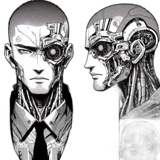 robot, mask, face, concept art transparent PNG cut-out