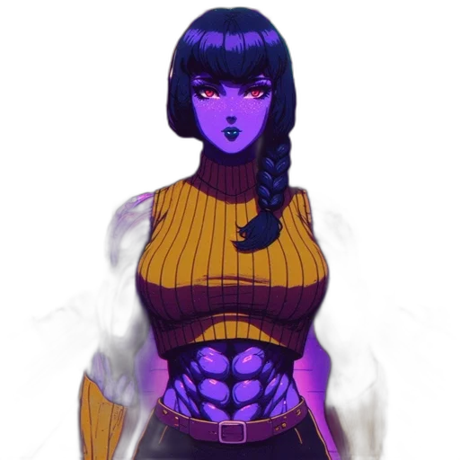 dress, concept art, cyberpunk, fantasy art transparent PNG cut-out