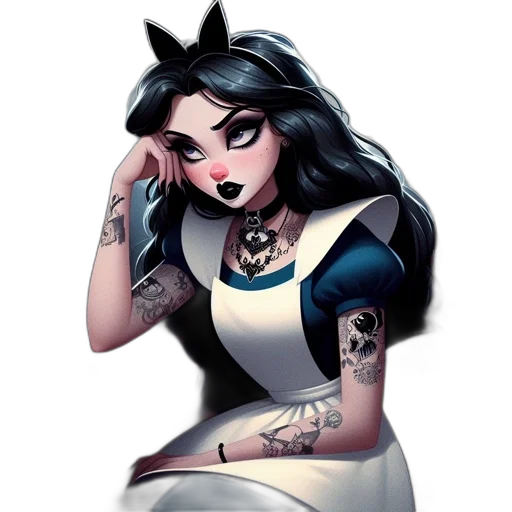 dress, jewelry, staff, fantasy art transparent PNG cut-out