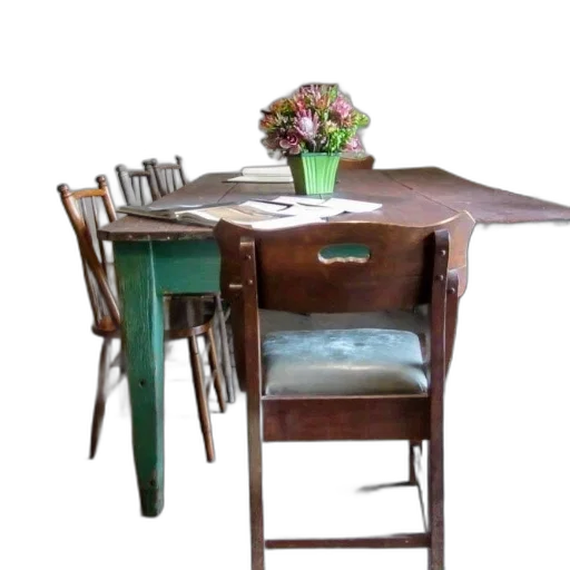 furniture, 3d render, earth tones, green transparent PNG cut-out