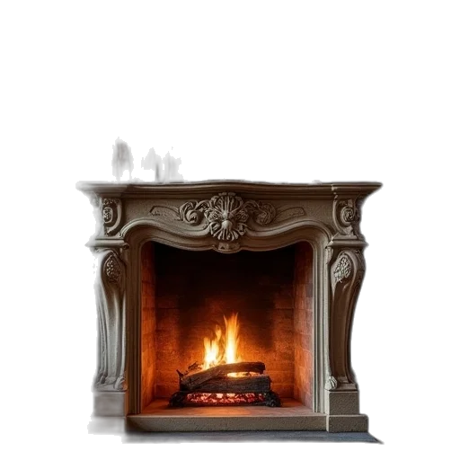 furniture, photorealistic, 3d render, fire transparent PNG cut-out