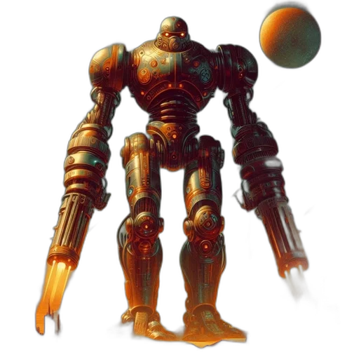 robot, weapon, creature, staff transparent PNG cut-out