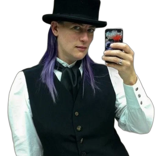 hat, staff, jacket, robot transparent PNG cut-out