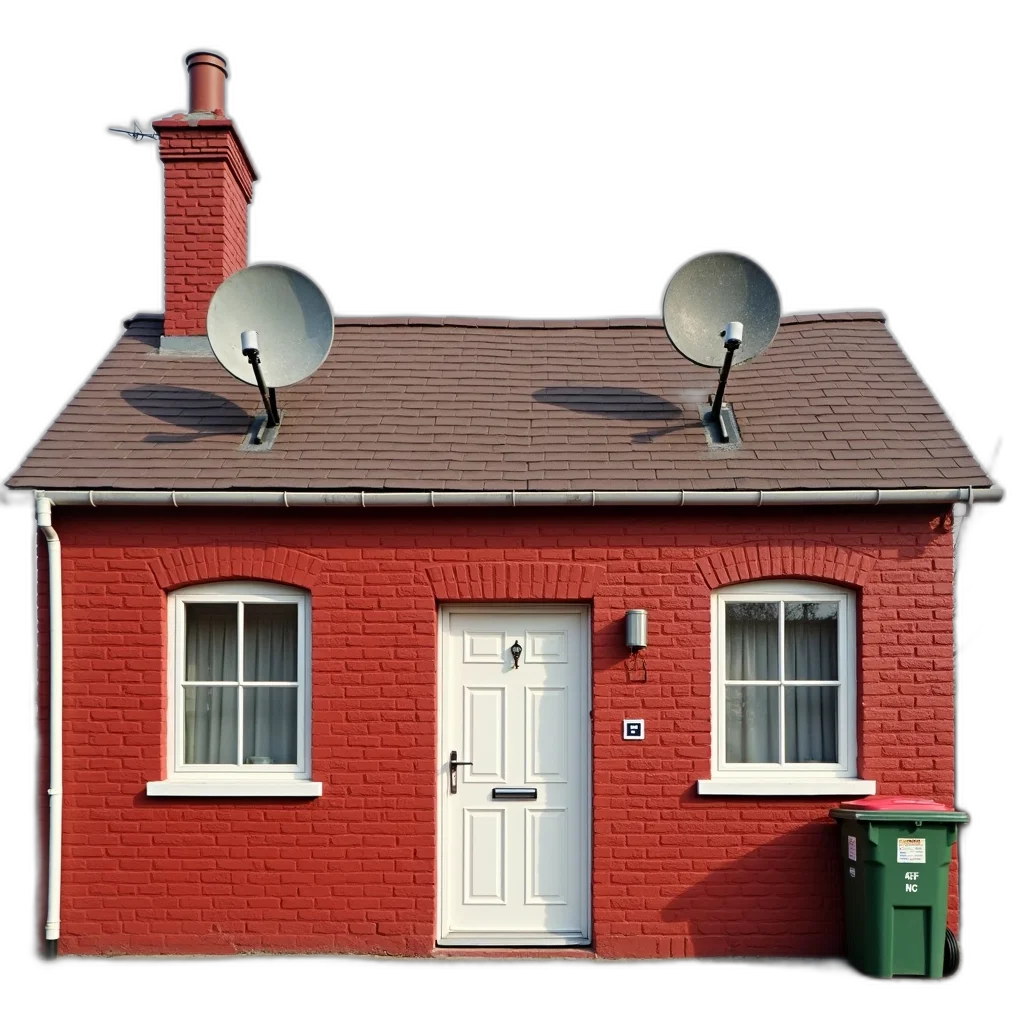 building, hat, robot, 3d render transparent PNG cut-out