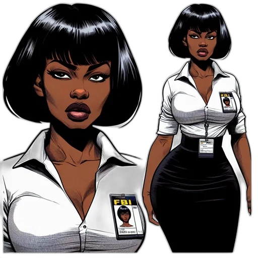 comic book art, concept art, cartoon, fbi transparent PNG cut-out
