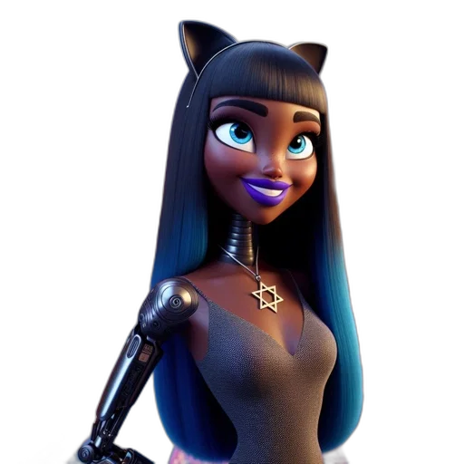 robot, dress, staff, jewelry transparent PNG cut-out