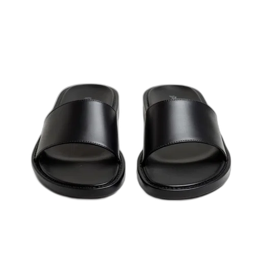shoes, pair, black, leather transparent PNG cut-out