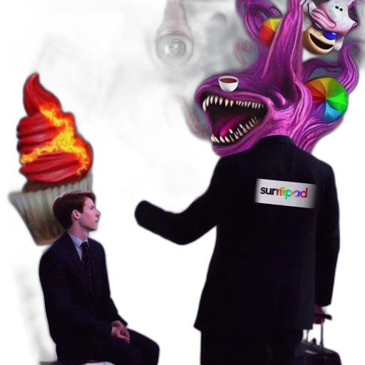 mask, staff, creature, umbrella transparent PNG cut-out