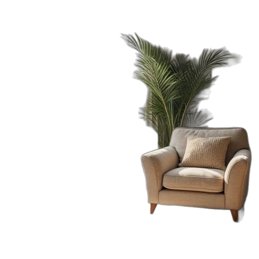 furniture, hair, crown, 3d render transparent PNG cut-out