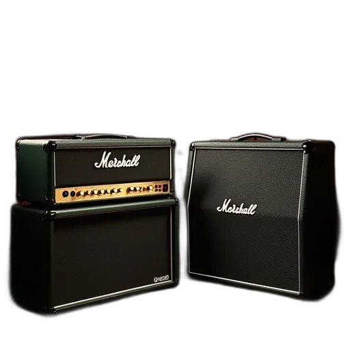 two, marshall, amps transparent PNG cut-out