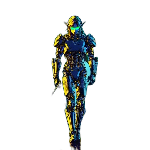 robot, sword, weapon, staff transparent PNG cut-out