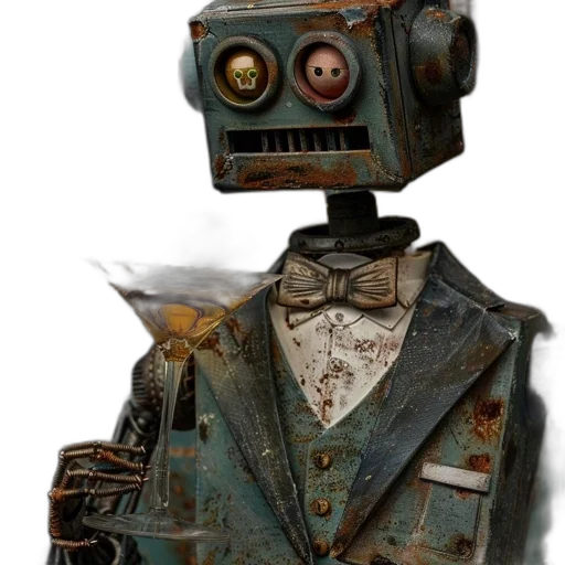 robot, jacket, mask, face transparent PNG cut-out