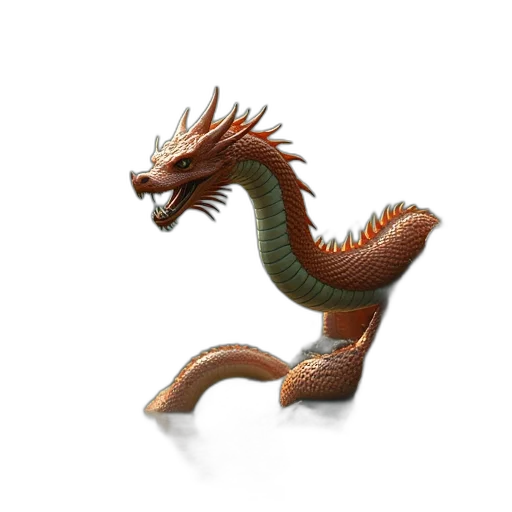 dragon, staff, creature, animal transparent PNG cut-out