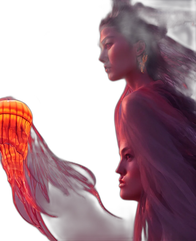 concept art, fantasy art, photorealistic, 3d render transparent PNG cut-out