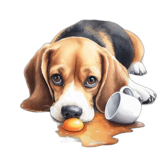 food, animal, watercolor, photorealistic transparent PNG cut-out