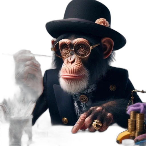 animal, staff, concept art, 3d render transparent PNG cut-out