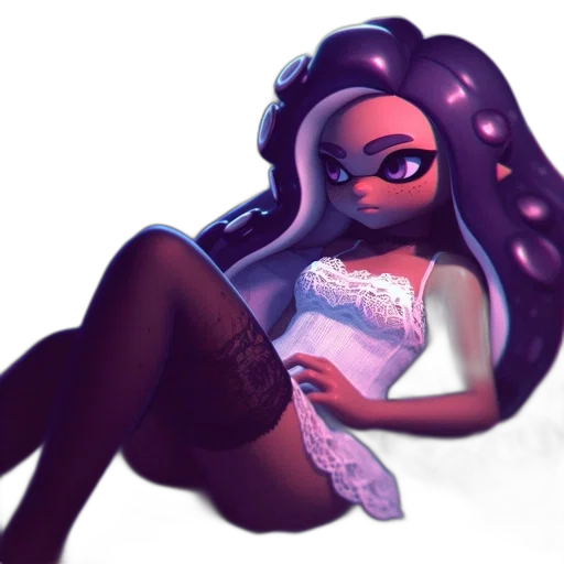 dress, hair, staff, concept art transparent PNG cut-out