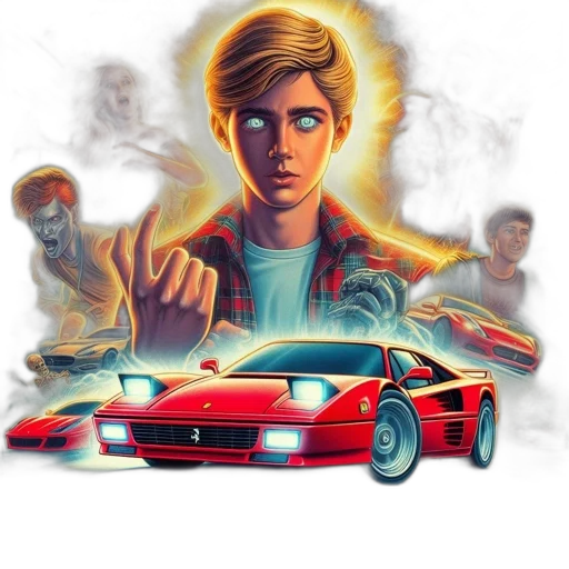 car, jacket, weapon, face transparent PNG cut-out