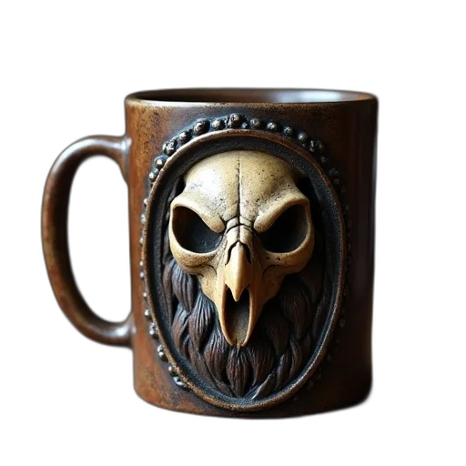 mask, fantasy art, skull, eagle transparent PNG cut-out
