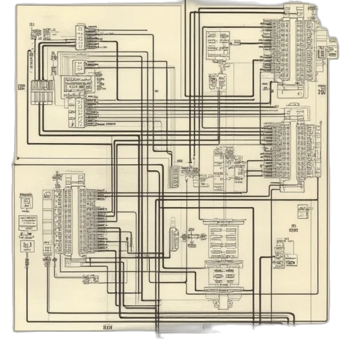 robot, 1970, chrysler, wiring transparent PNG cut-out