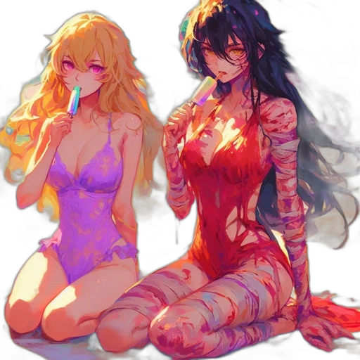 dress, anime, concept art, fantasy art transparent PNG cut-out