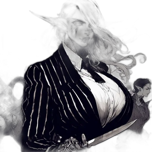 dragon, staff, jacket, mask transparent PNG cut-out