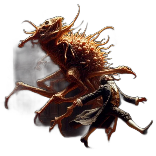 creature, dragon, hair, animal transparent PNG cut-out