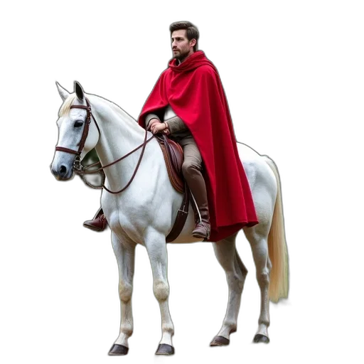 jacket, sword, animal, staff transparent PNG cut-out