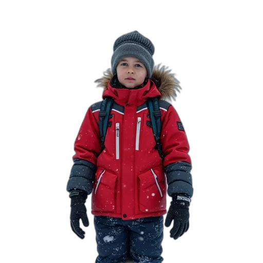 jacket, face, 3d render, photorealistic transparent PNG cut-out