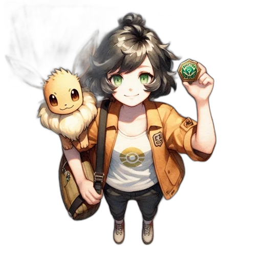 staff, mask, creature, jacket transparent PNG cut-out