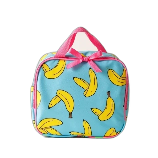 lunch, bag, pink, ribbon transparent PNG cut-out