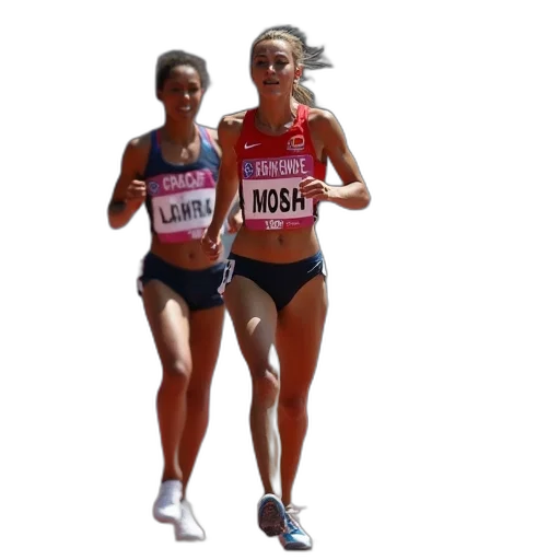 competitor, looks, during, women transparent PNG cut-out