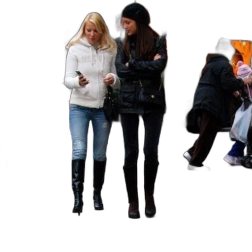 jacket, concept art, two, women transparent PNG cut-out