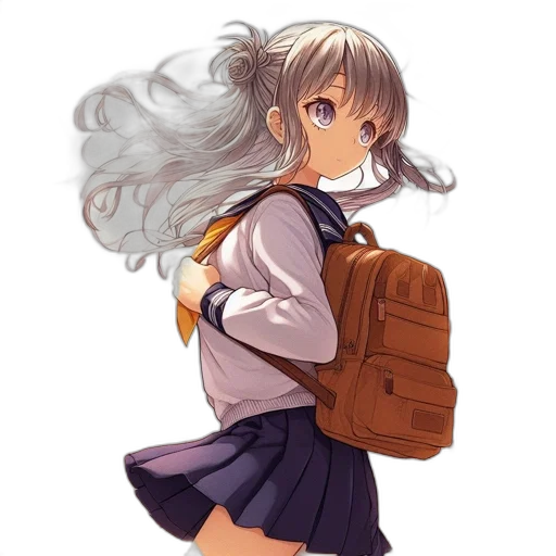 jacket, dress, staff, weapon transparent PNG cut-out