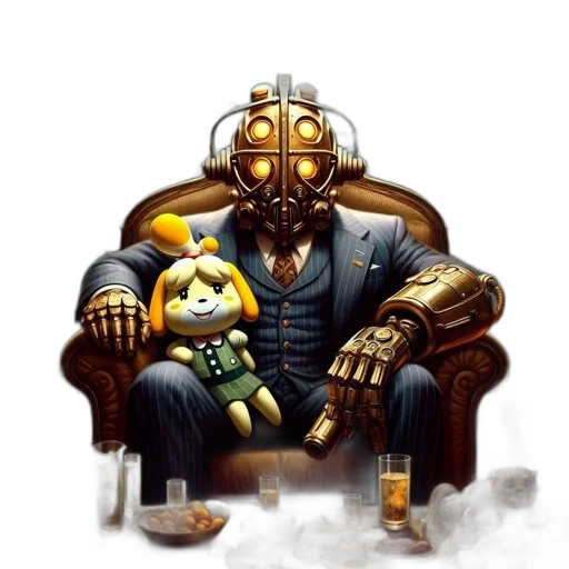 robot, furniture, mask, concept art transparent PNG cut-out