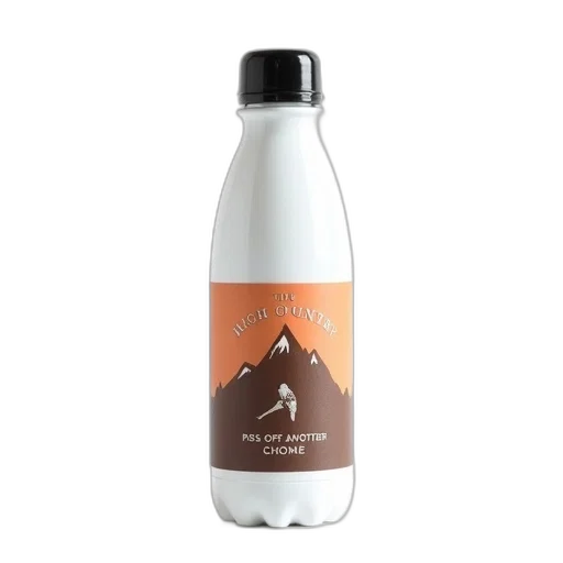 bottle, white, water, black transparent PNG cut-out